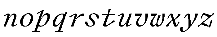 ABCLaicaMono RegularItalic Font LOWERCASE
