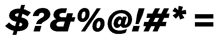 ABCMarfa BlackItalic Font OTHER CHARS