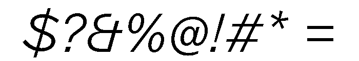 ABCMarfa ThinItalic Font OTHER CHARS