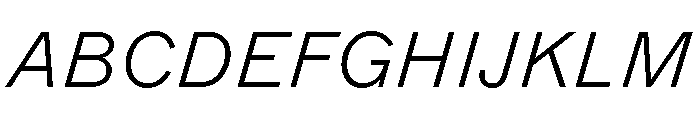 ABCMarfa ThinItalic Font UPPERCASE