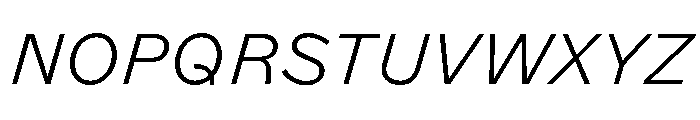 ABCMarfa ThinItalic Font UPPERCASE