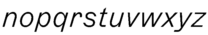 ABCMarfa ThinItalic Font LOWERCASE