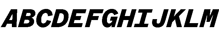 ABCMarfaMono BlackItalic Font UPPERCASE