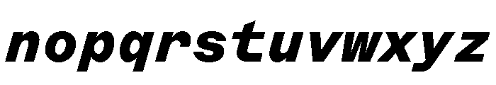 ABCMarfaMono BlackItalic Font LOWERCASE