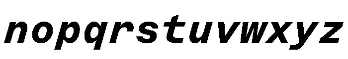 ABCMarfaMono BoldItalic Font LOWERCASE