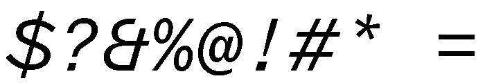 ABCMarfaMono LightItalic Font OTHER CHARS