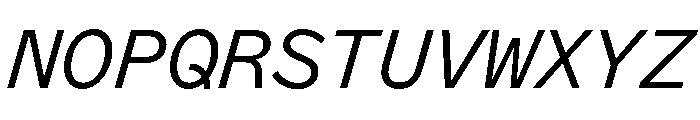 ABCMarfaMono LightItalic Font UPPERCASE