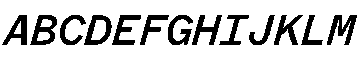 ABCMarfaMono MediumItalic Font UPPERCASE