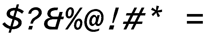 ABCMarfaMono RegularItalic Font OTHER CHARS