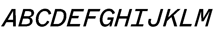 ABCMarfaMono RegularItalic Font UPPERCASE