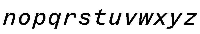 ABCMarfaMono RegularItalic Font LOWERCASE