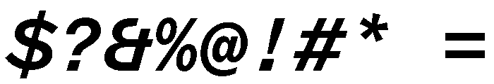 ABCMarfaMono SemiboldItalic Font OTHER CHARS