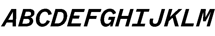 ABCMarfaMono SemiboldItalic Font UPPERCASE