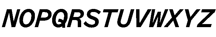 ABCMarfaMono SemiboldItalic Font UPPERCASE