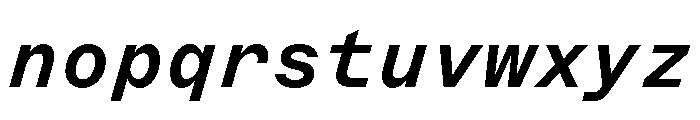 ABCMarfaMono SemiboldItalic Font LOWERCASE