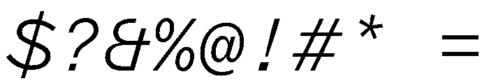 ABCMarfaMono ThinItalic Font OTHER CHARS