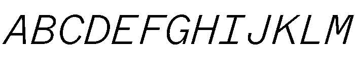 ABCMarfaMono ThinItalic Font UPPERCASE