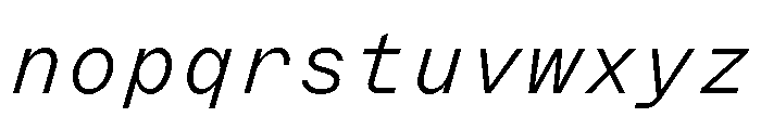 ABCMarfaMono ThinItalic Font LOWERCASE