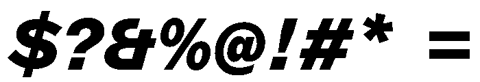 ABCMarfaSemi Mono BlackItalic Font OTHER CHARS