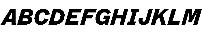 ABCMarfaSemi Mono BlackItalic Font UPPERCASE