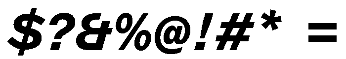 ABCMarfaSemi Mono BoldItalic Font OTHER CHARS