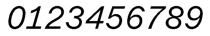 ABCMarfaSemi Mono LightItalic Font OTHER CHARS