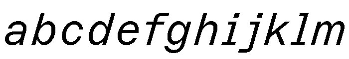ABCMarfaSemi Mono LightItalic FONT