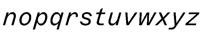 ABCMarfaSemi Mono LightItalic Font LOWERCASE