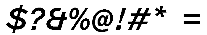 ABCMarfaSemi Mono MediumItalic Font OTHER CHARS