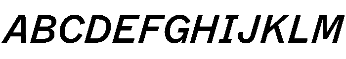 ABCMarfaSemi Mono MediumItalic Font UPPERCASE