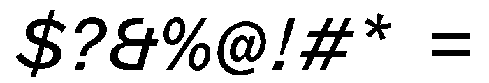ABCMarfaSemi Mono RegularItalic Font OTHER CHARS