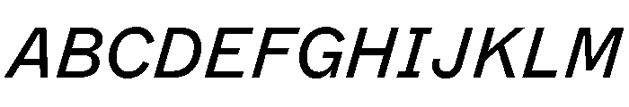 ABCMarfaSemi Mono RegularItalic Font UPPERCASE