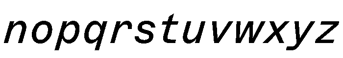 ABCMarfaSemi Mono RegularItalic Font LOWERCASE