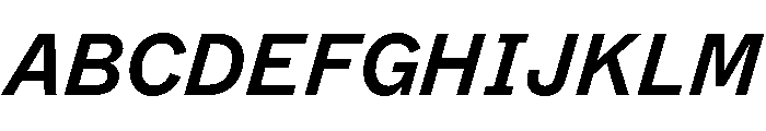 ABCMarfaSemi Mono SemiboldItalic Font UPPERCASE