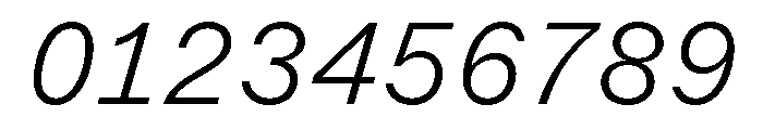 ABCMarfaSemi Mono ThinItalic Font OTHER CHARS