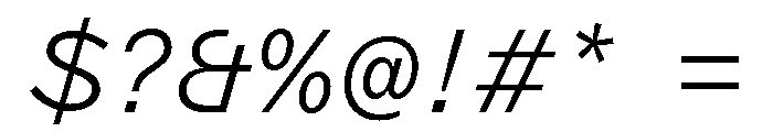 ABCMarfaSemi Mono ThinItalic Font OTHER CHARS