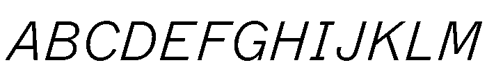 ABCMarfaSemi Mono ThinItalic Font UPPERCASE