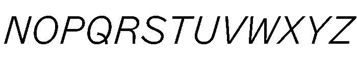 ABCMarfaSemi Mono ThinItalic Font UPPERCASE