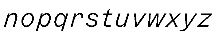 ABCMarfaSemi Mono ThinItalic Font LOWERCASE