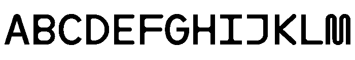ABCMaxiRoundMono Regular Font UPPERCASE
