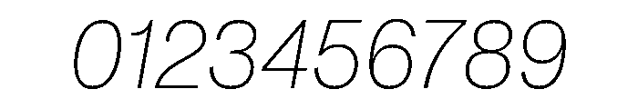 ABCMonumentGrotesk ThinItalic Font OTHER CHARS