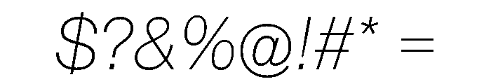 ABCMonumentGrotesk ThinItalic Font OTHER CHARS