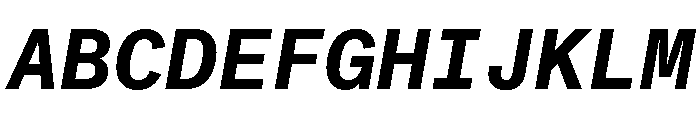 ABCMonumentGroteskMono BoldItalic Font UPPERCASE