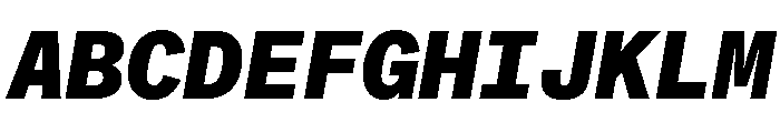 ABCMonumentGroteskMono HeavyItalic Font UPPERCASE