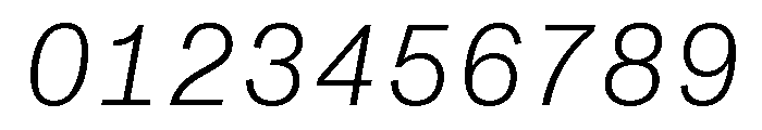 ABCMonumentGroteskMono LightItalic Font OTHER CHARS