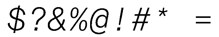 ABCMonumentGroteskMono LightItalic Font OTHER CHARS