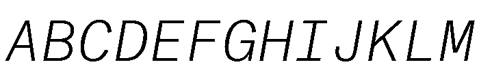 ABCMonumentGroteskMono LightItalic Font UPPERCASE
