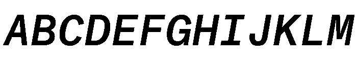 ABCMonumentGroteskMono MediumItalic Font UPPERCASE