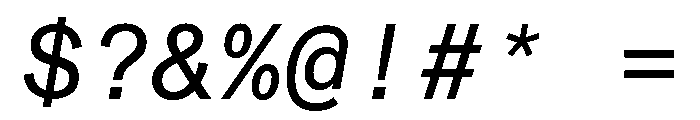 ABCMonumentGroteskMono RegularItalic Font OTHER CHARS