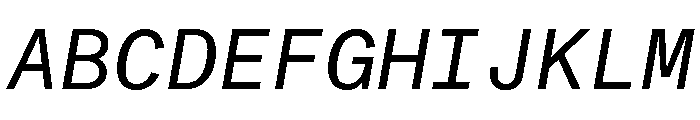 ABCMonumentGroteskMono RegularItalic Font UPPERCASE